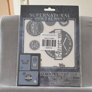 SuperNatural Hot Topic Gadget Decal set, New, Waterproof Removable Decals